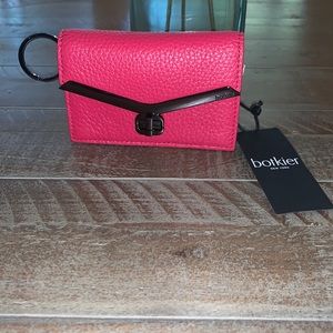 Botkier Hot Pink Leather Card Case, Wallet